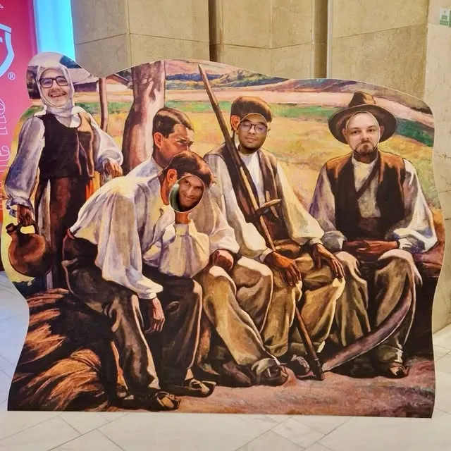 Tablou clasic fotografiat în timpul vizitei de grup Gatherings la muzeu